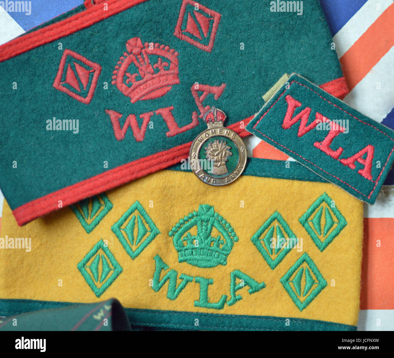 Women's Land Army insignia, WW2 Home Front Banque D'Images