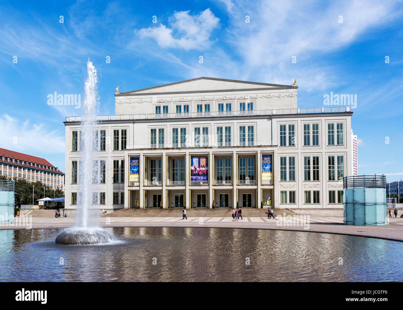 Opéra de Leipzig (Oper Leipzig, Leipzig Augustusplatz), Saxe, Allemagne Banque D'Images