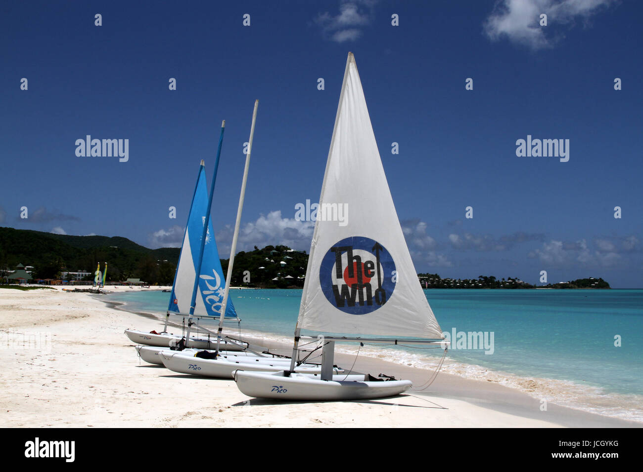 Falmouth Superyacht Dock, Antigua Banque D'Images