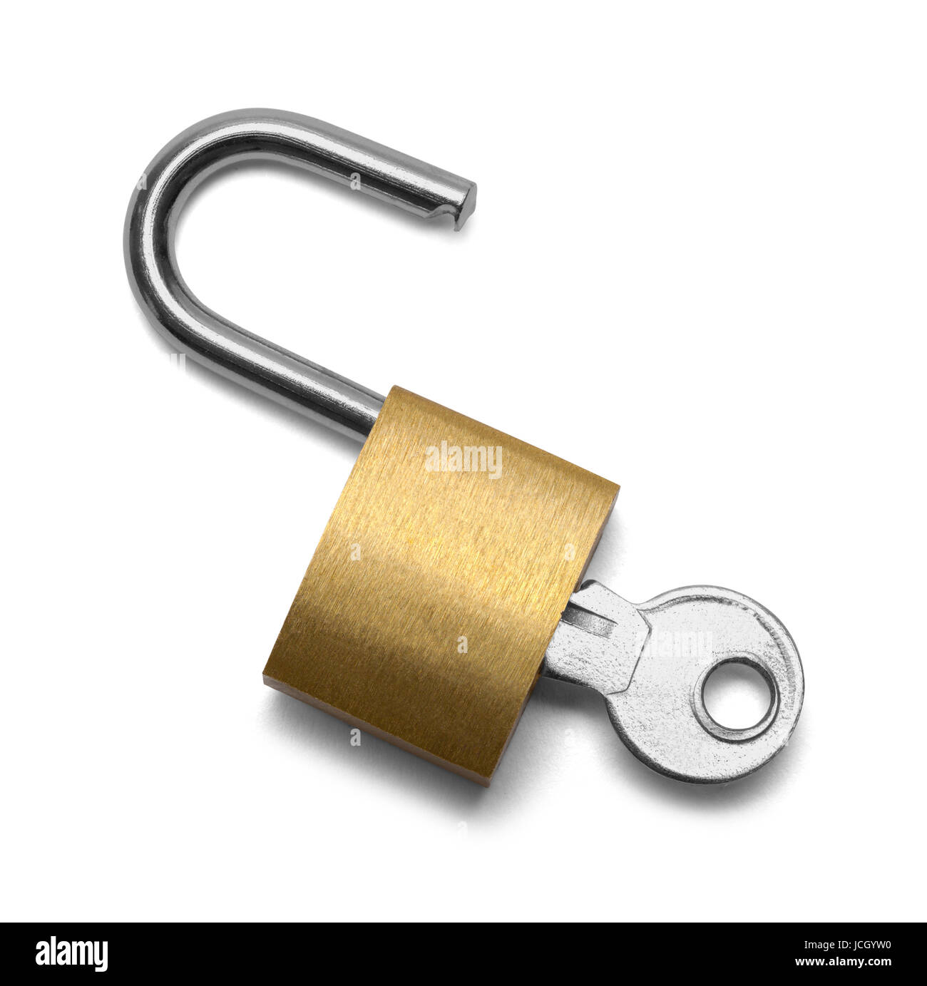 Un cadenas ouvert avec les principaux isolé sur fond blanc Photo Stock ...