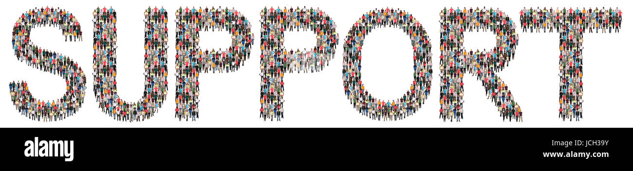 Service d'aide à l'appui du groupe ethnique multi de personnes isolées Banque D'Images Service d'aide à l'appui du groupe ethnique multi de personnes isolées Banque D'Images