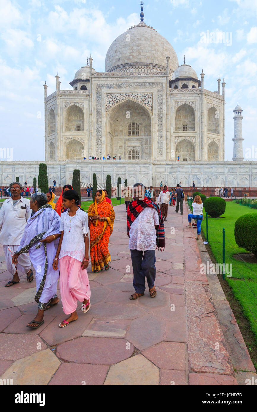 Taj Mahal, l'Uttar Pradesh, Indien Banque D'Images