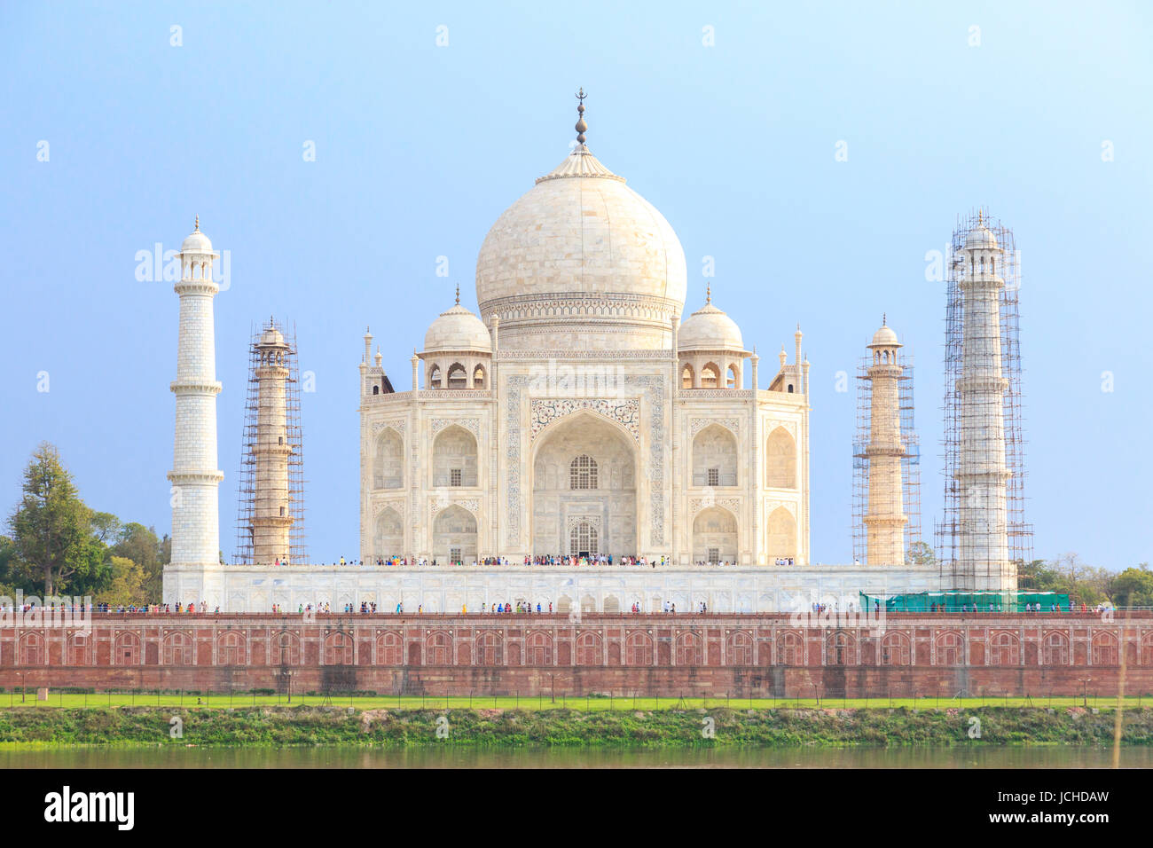 Taj Mahal, l'Uttar Pradesh, Indien Banque D'Images