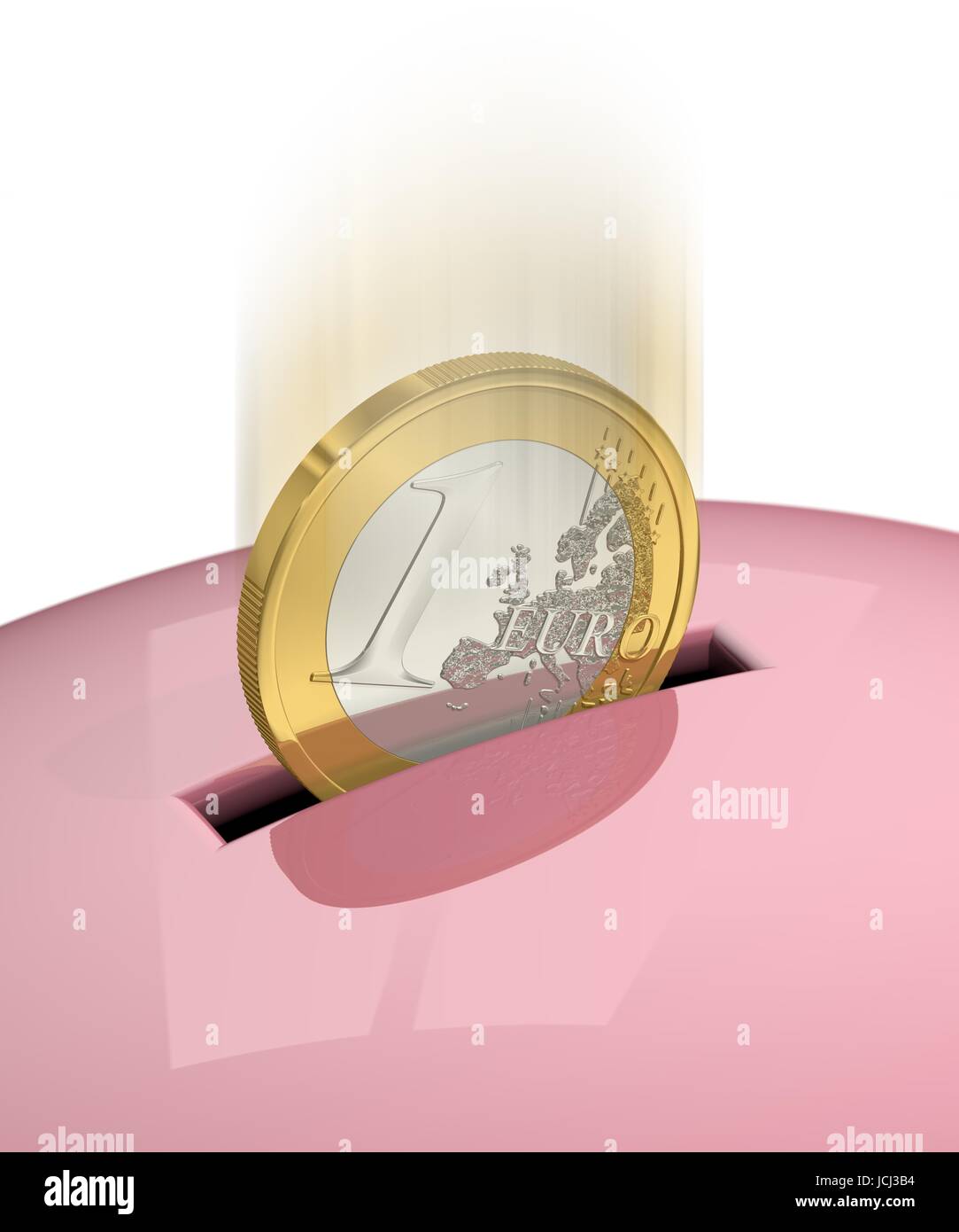 Ein Euro verschwindet Sparschwein im Banque D'Images