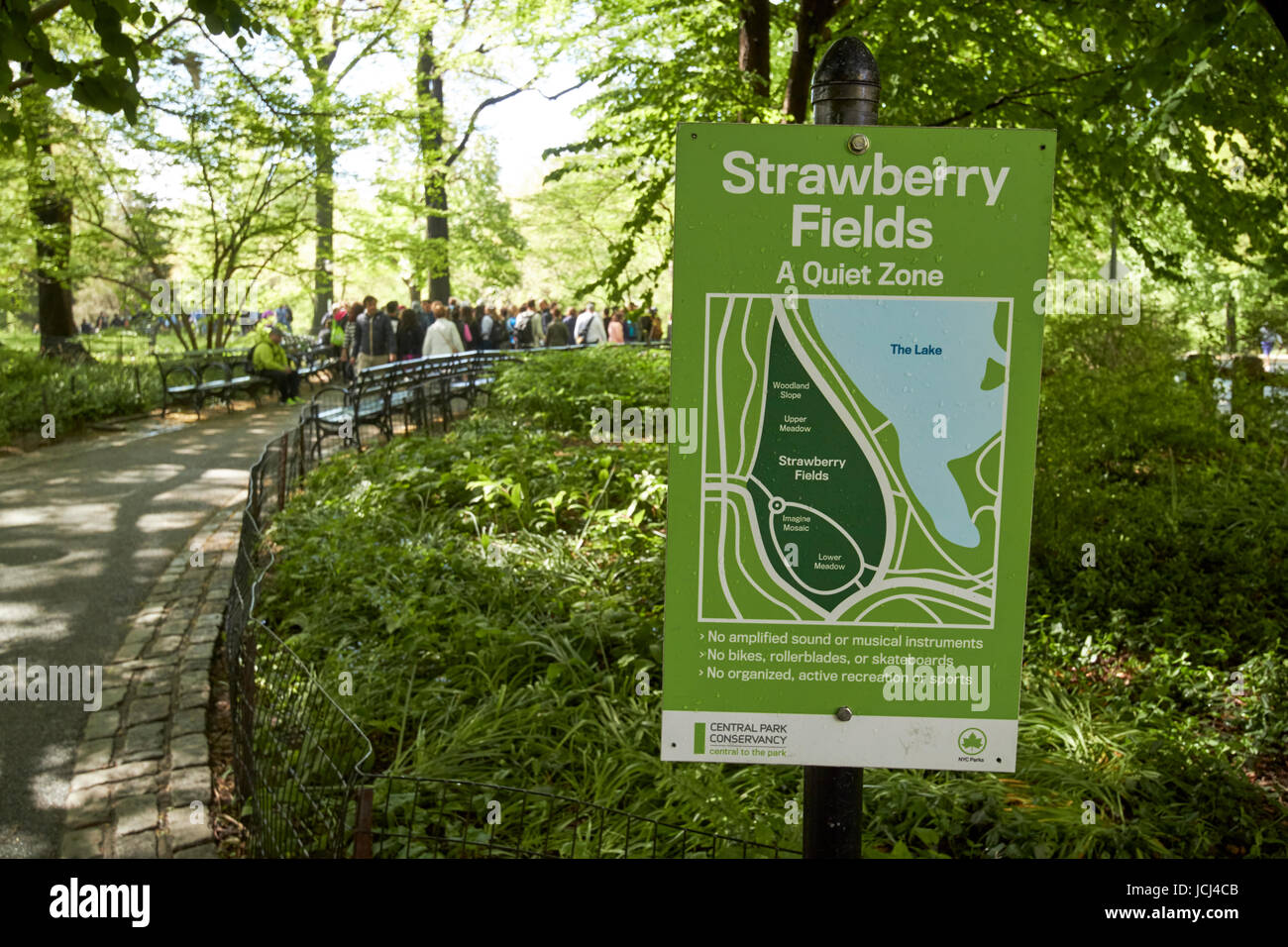 Champs de fraises central park New York USA Banque D'Images