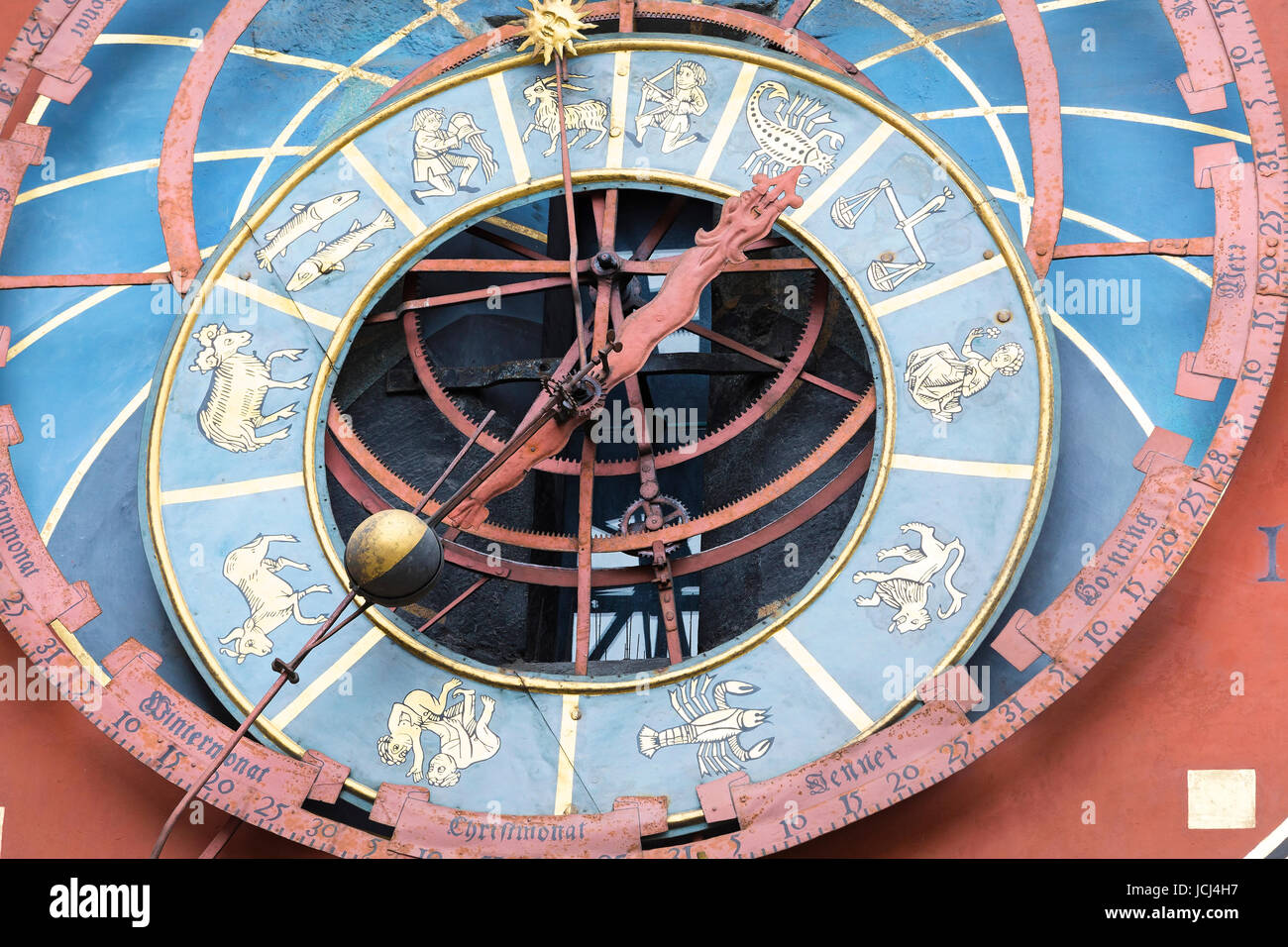Détails de l'horloge tour de l'horloge, Berne, Suisse. Banque D'Images
