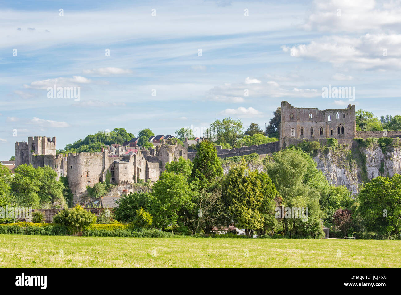 Le Château de Chepstow historique, Chepstow, Monmouthshire, Wales, UK Banque D'Images