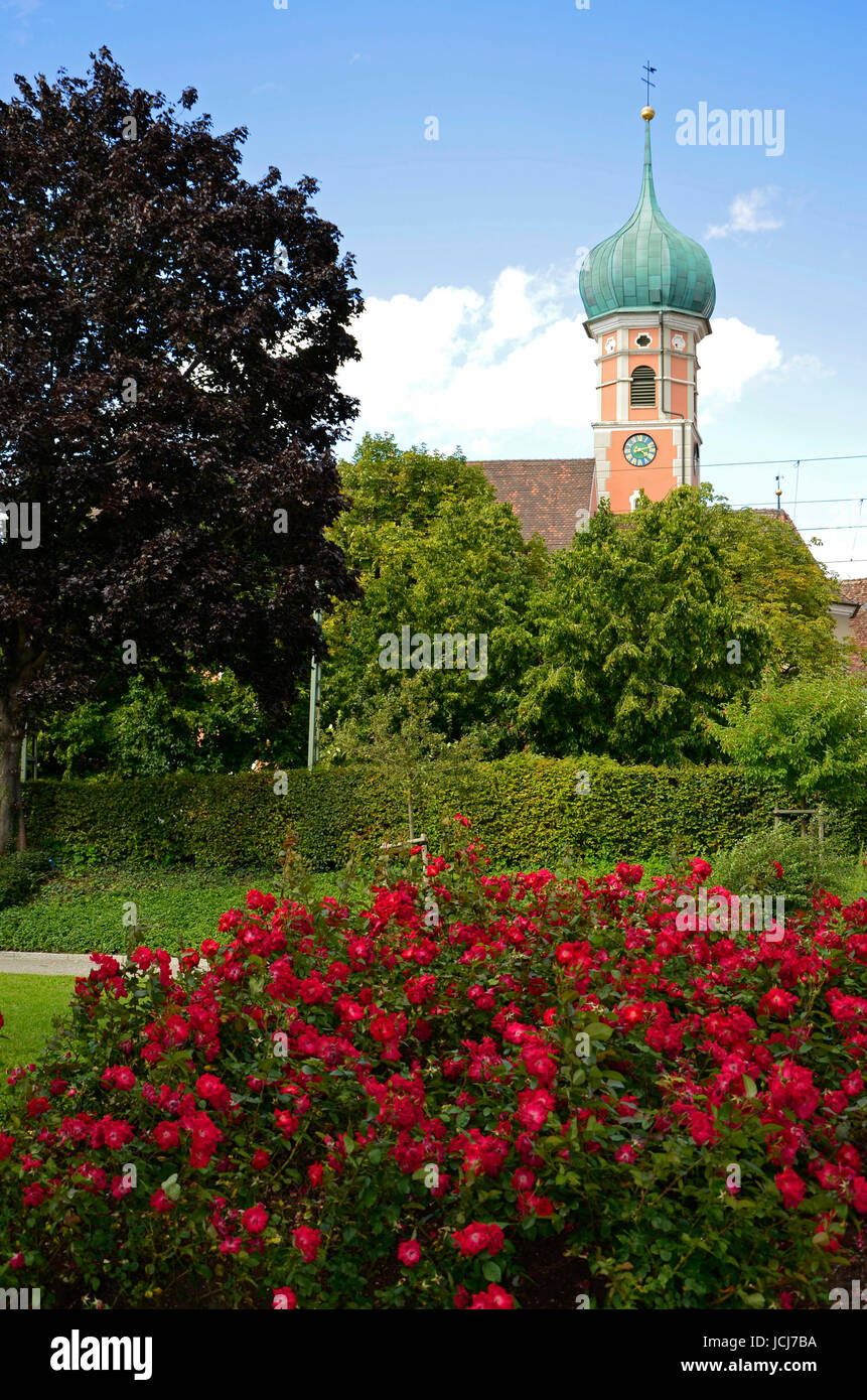 Promenade am Bodensee, Gaienhofen Banque D'Images