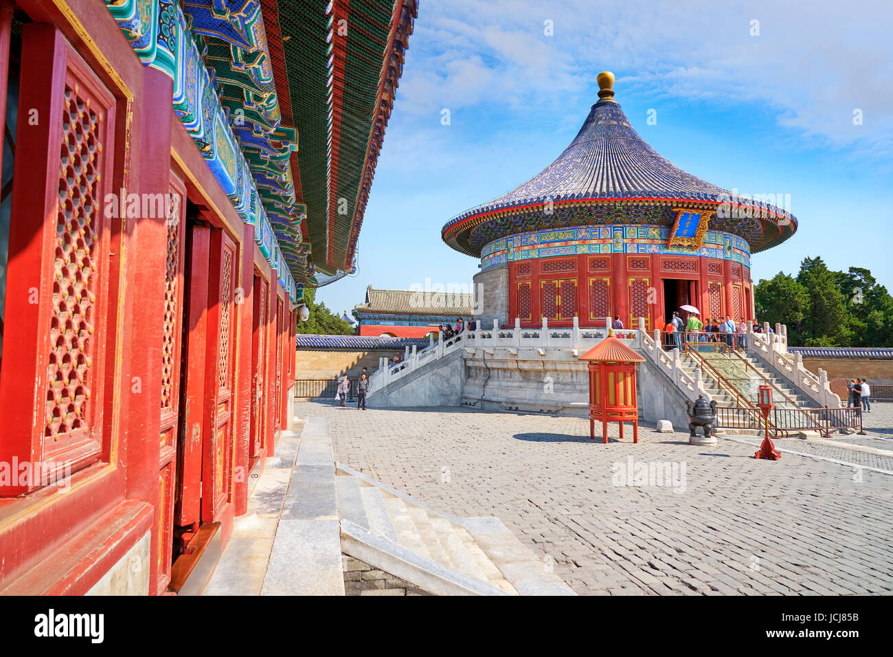 Temple du Ciel (Tian Tan), l'UNESCO, Beijing, Chine Banque D'Images