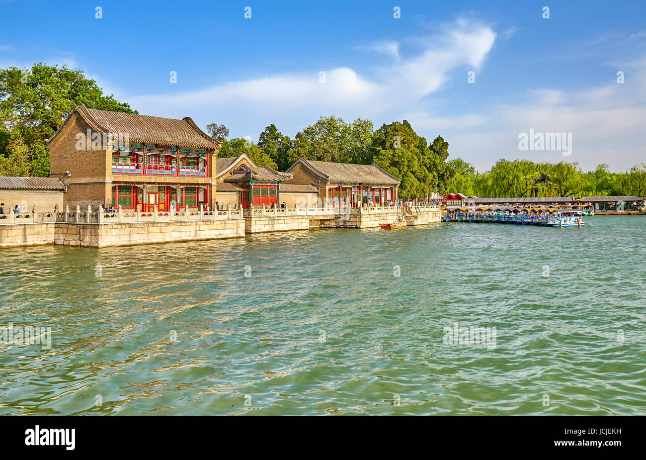 Le Lac de Kunming près de Summer Palace, Beijing, Chine Banque D'Images