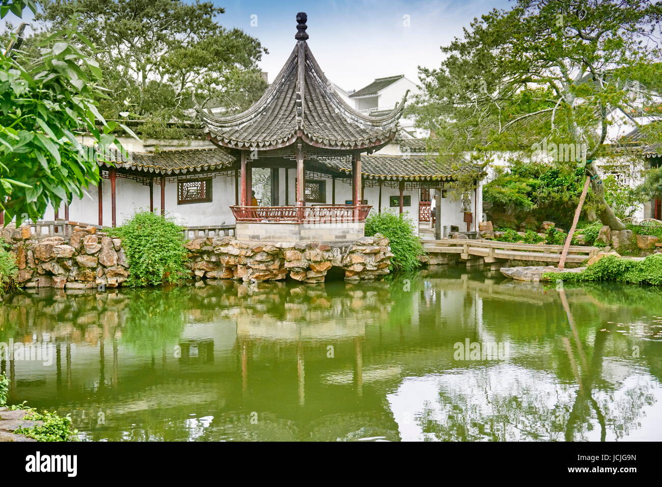 Maître des Filets, jardin de Suzhou, Chine Banque D'Images