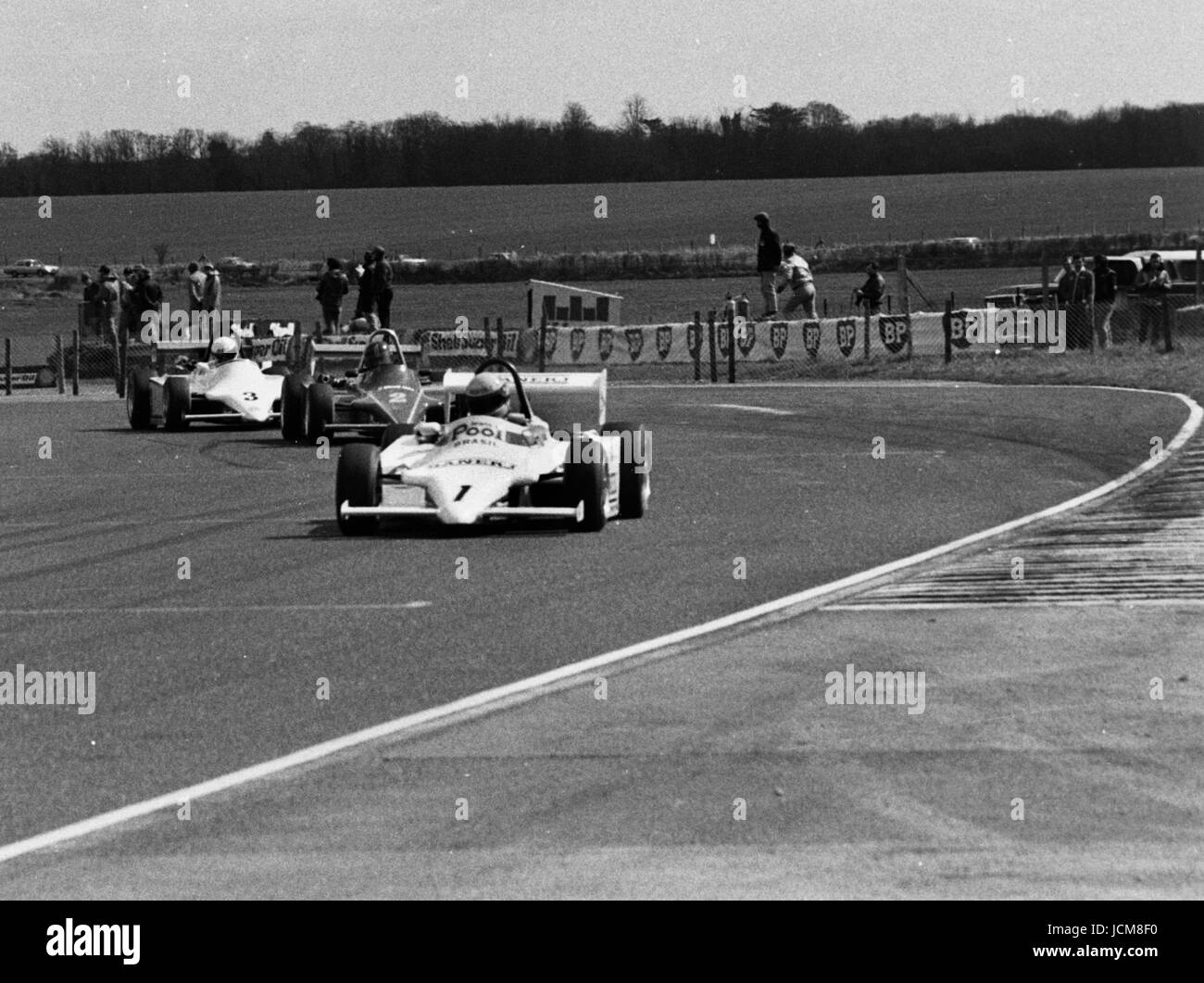 Ralt RT3, Formule 3, Ayrton Senna à Thruxton le 4 avril 1983. Banque D'Images