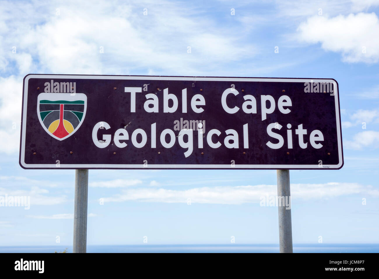 Tableau Cape est un bouchon volcanique près de Wynyard sur la côte nord-ouest de la Tasmanie, Australie Banque D'Images