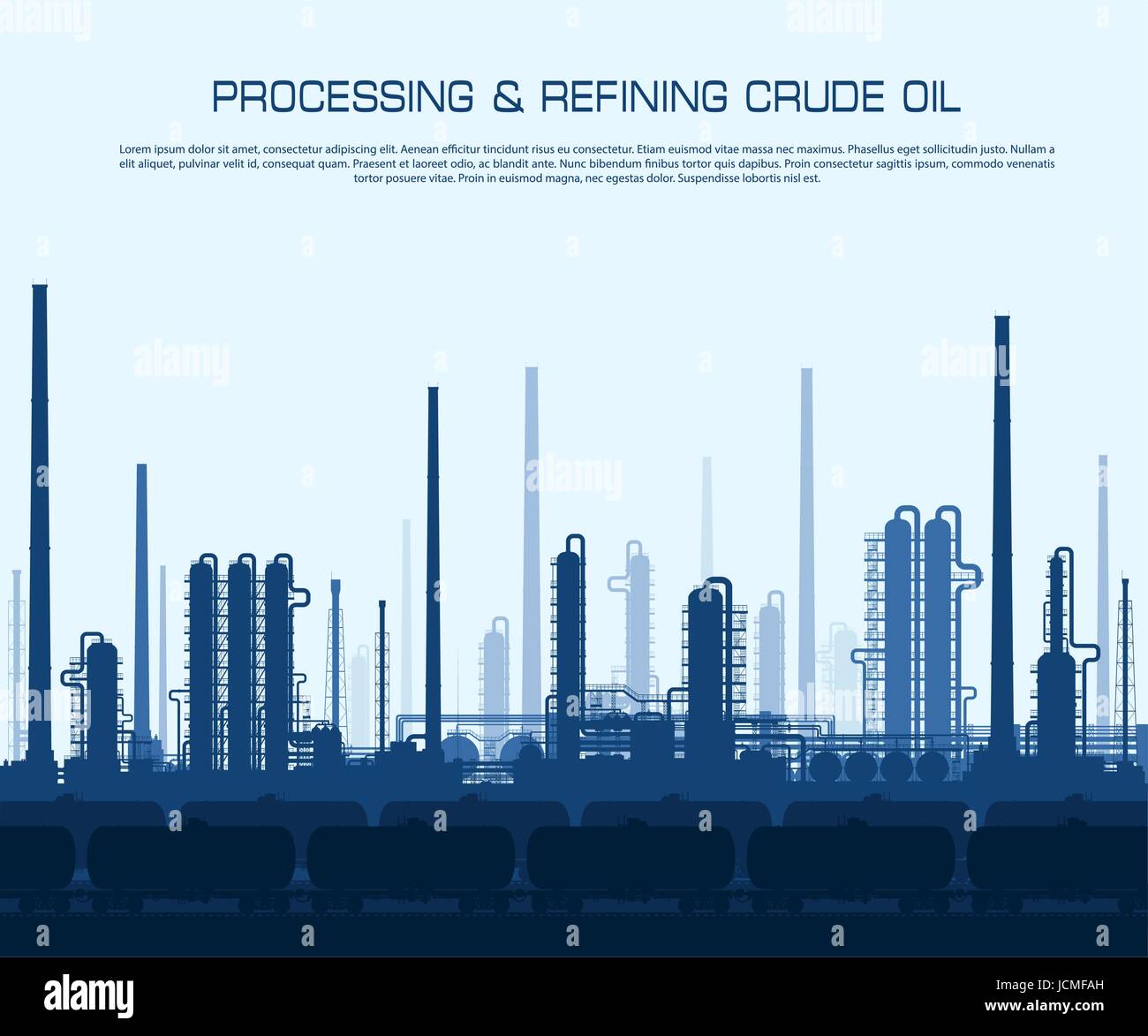 Raffinerie de pétrole et de gaz Illustration de Vecteur
