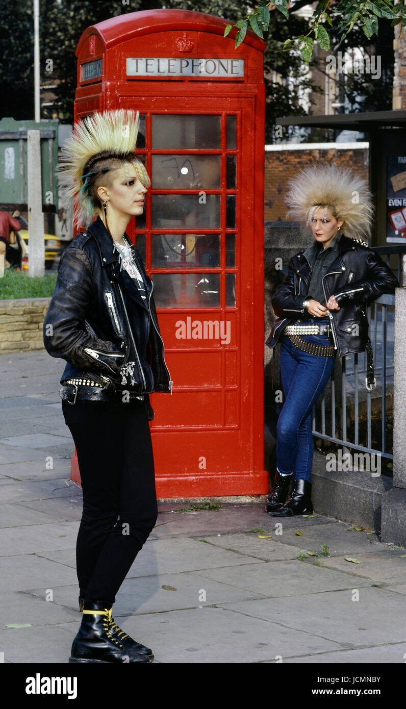 Londres vers 1980 punks femelle Banque D'Images