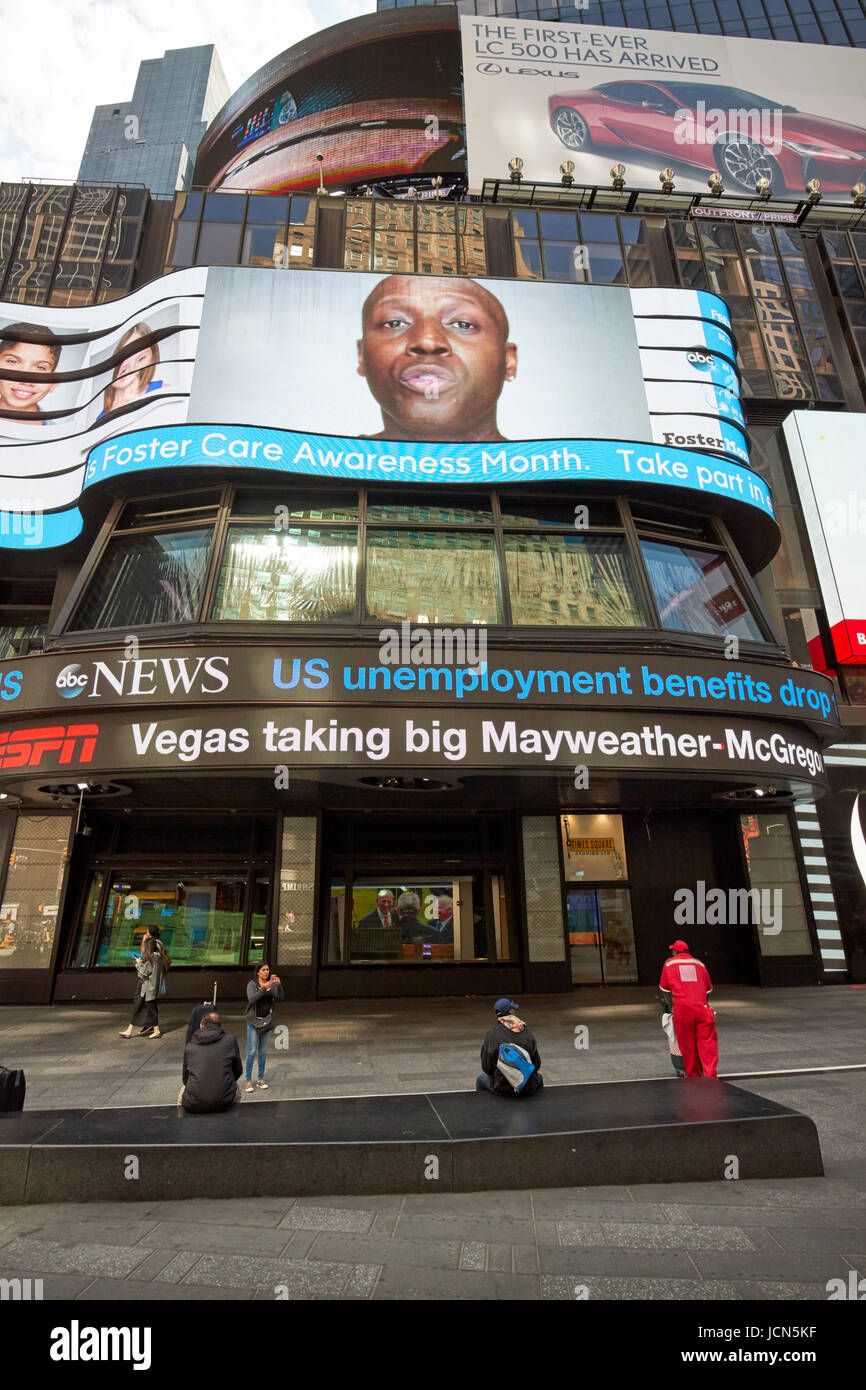 Les studios de Times Square New York City USA Banque D'Images