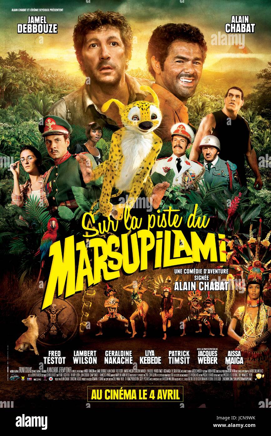 Sur la piste du Marsupilami Banque D'Images