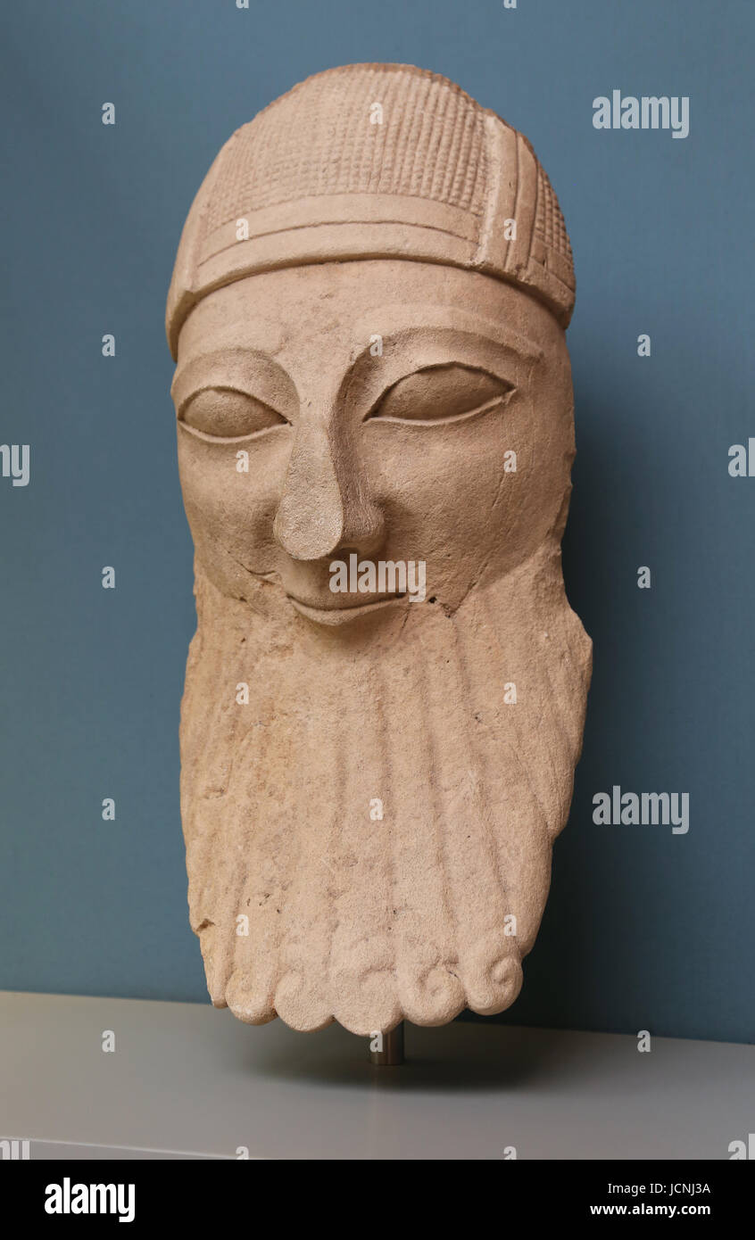 Sculpture chypriote. 500-480 BC. Apollo-Reshef Phrangissa au sanctuaire d', Chypre. British Museum. Londres. UK. Banque D'Images