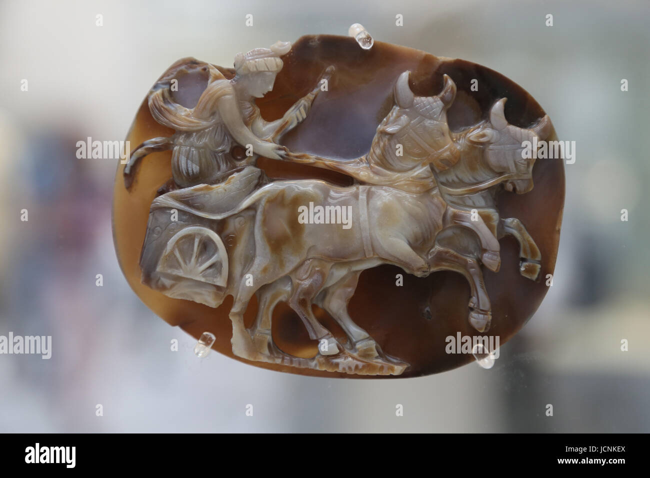 Le Sardonyx camée. Peut-être l'Impératrice Julia Domna comme déesse Luna ou Dea en Syrie. 193-219 AD. British Museum. Londres, Royaume-Uni. Banque D'Images