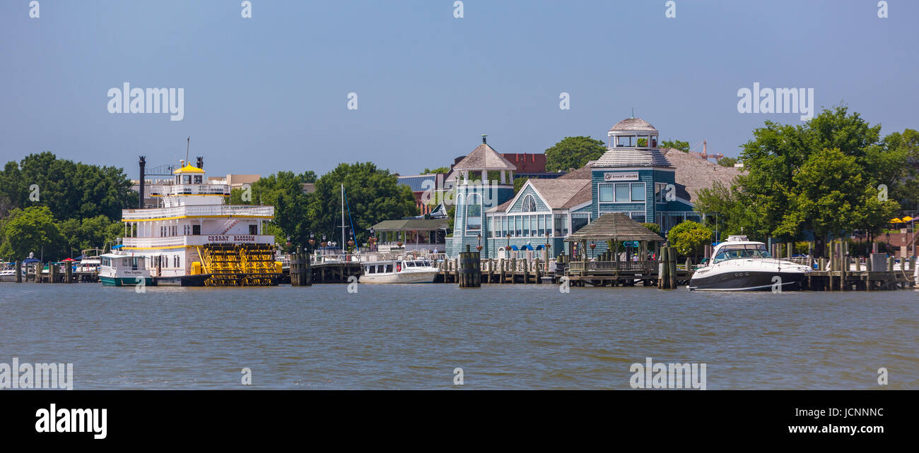 ALEXANDRIA, Virginia, USA - la vieille ville d'Alexandria, au bord de la rivière Potomac. Banque D'Images