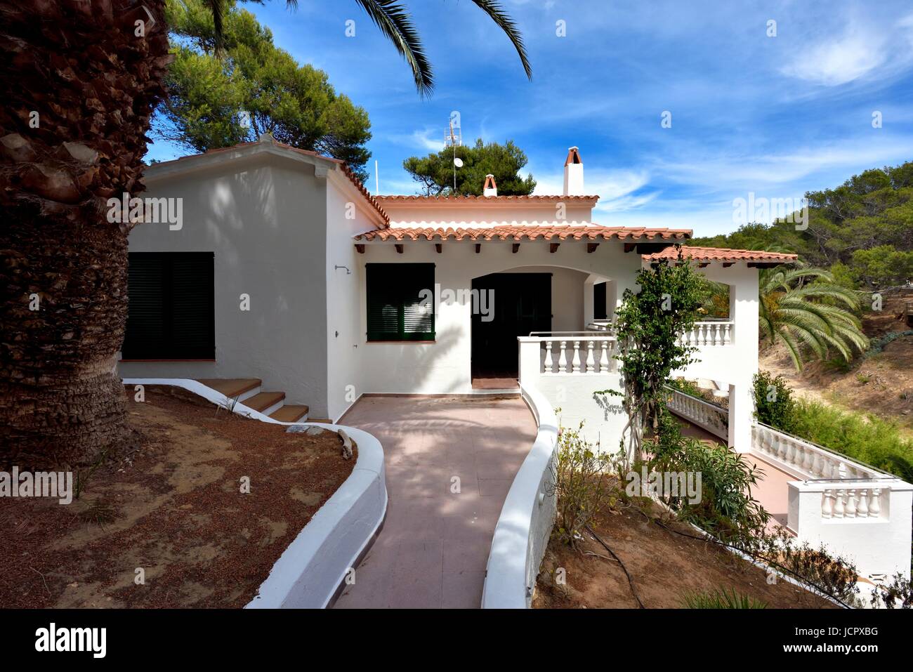 Maison de vacances villa espagne Minorque Banque D'Images