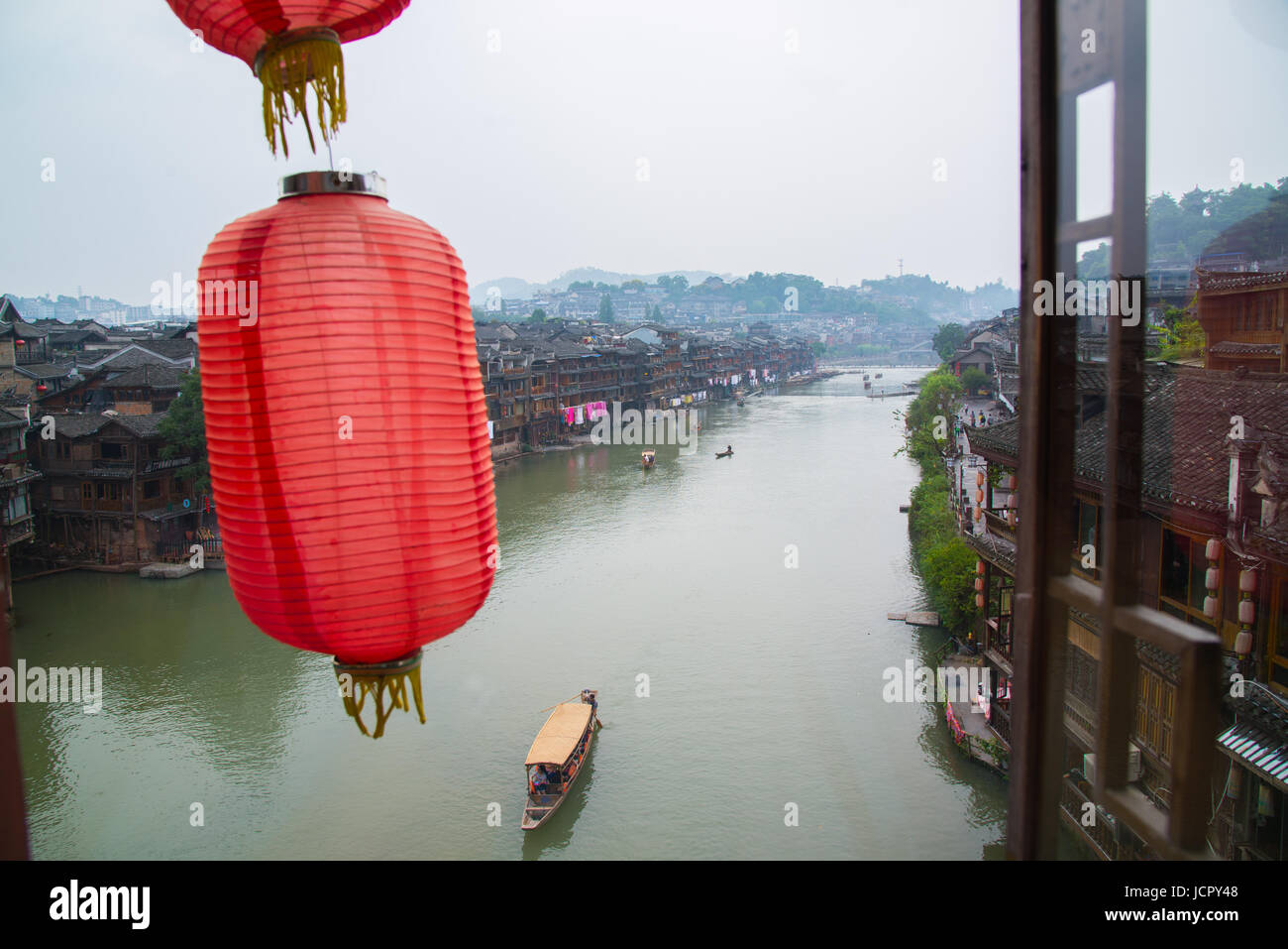 Village de Fenghuang river, province du Hunan, Chine Banque D'Images