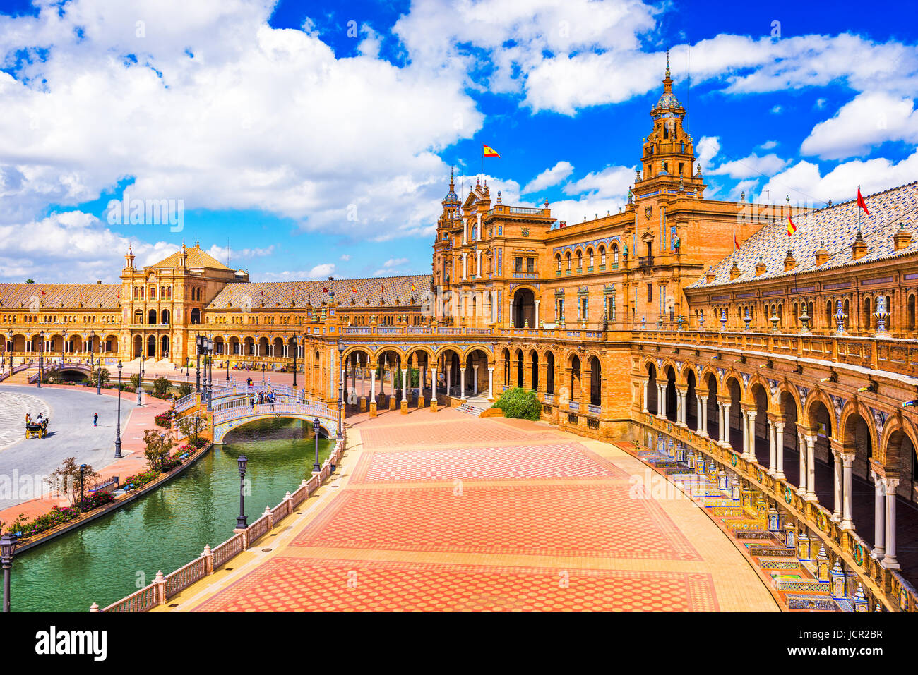 Séville, Espagne à Place d'Espagne (Plaza de España). Banque D'Images