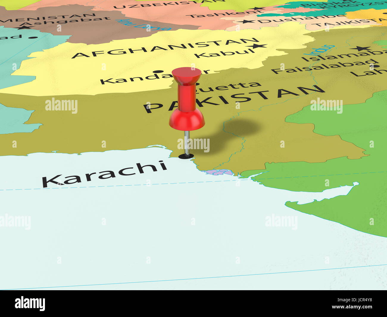 Carte de karachi Banque de photographies et d’images à haute résolution