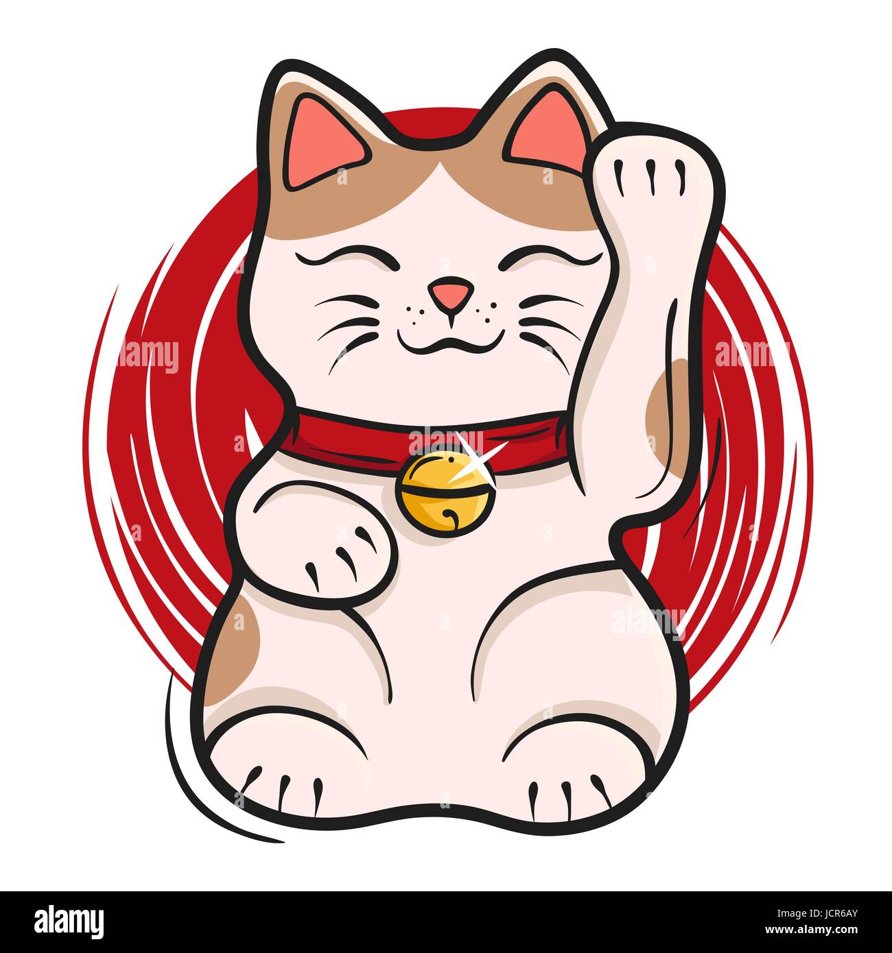 Vector Illustration De Maneki Neko Lucky Cat Japonais Symbole Fortune Cartoon Kitty Jouet Symbole De Chance De Prosperite Et De Succes Image Vectorielle Stock Alamy