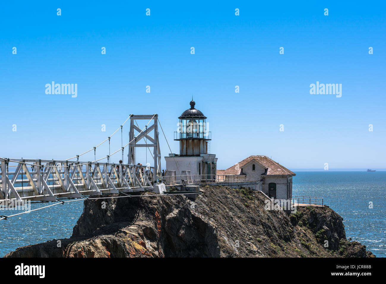 Vue sur le phare de Point Bonita, San Francisco Banque D'Images