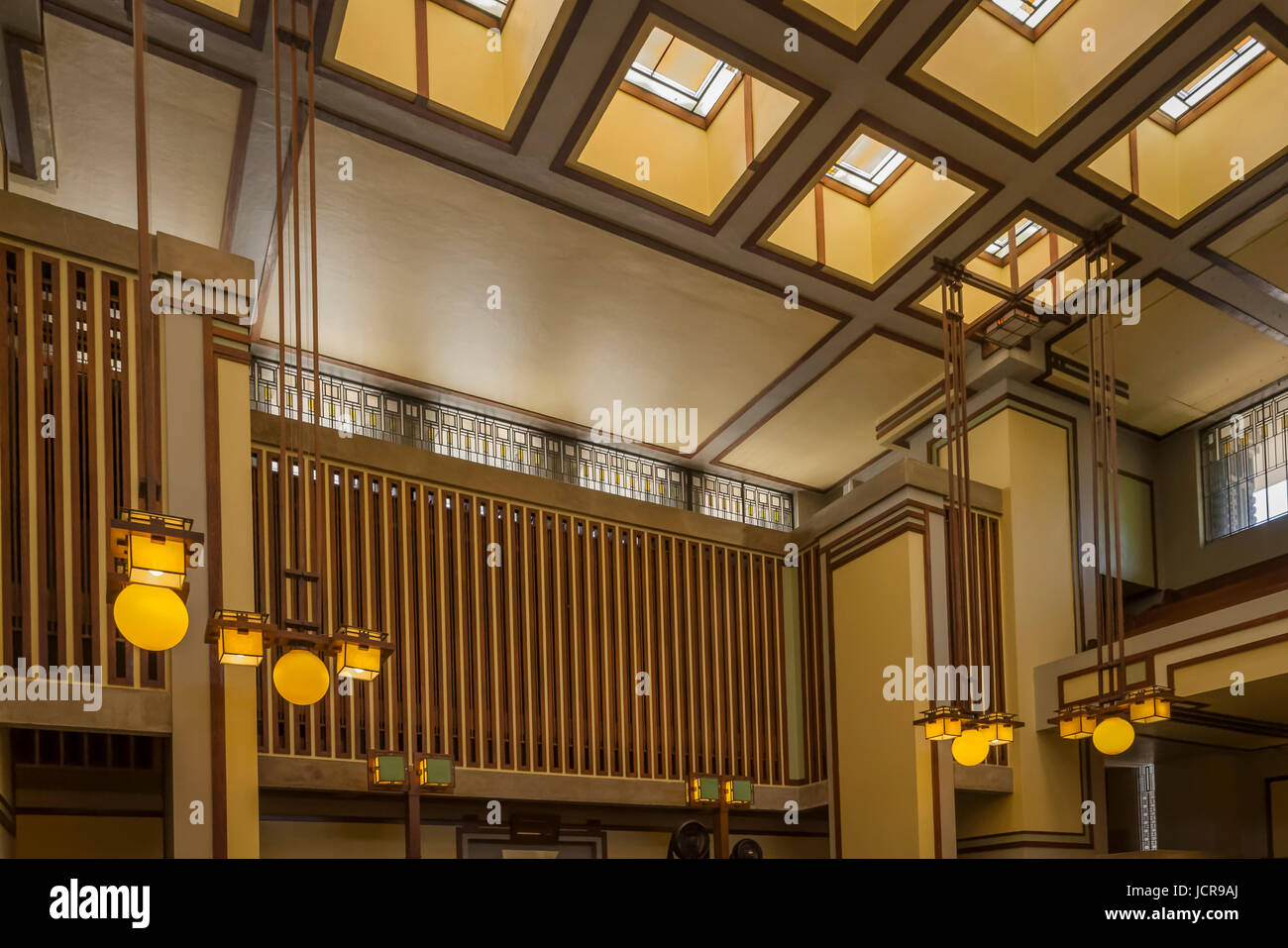 Lloyd Wright la conception des églises de Chicago Banque D'Images