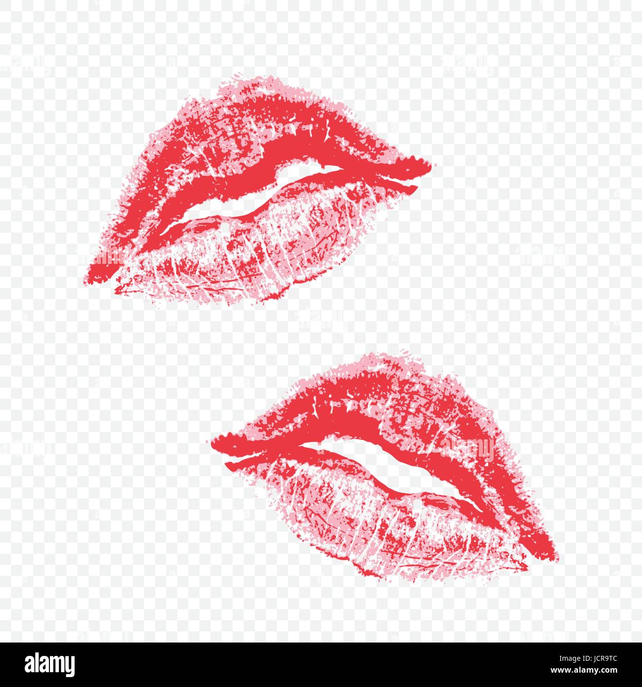 Belles lèvres sur un fond transparent. Illustration de Vecteur