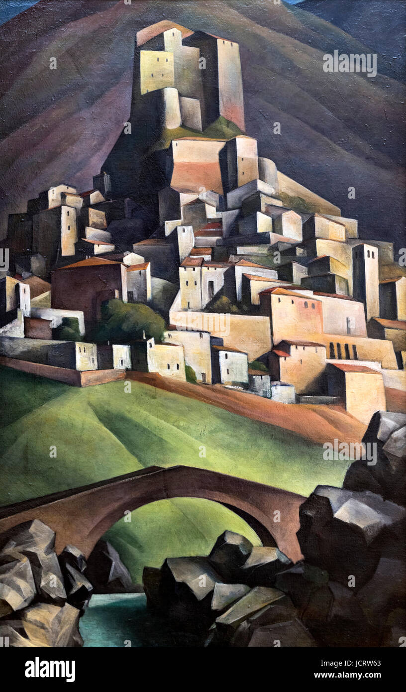 Alexander Kanoldt (1881-1939) peinture intitulée 'voir' de Subiaco Subiaco (Ansicht von), 1924. Banque D'Images
