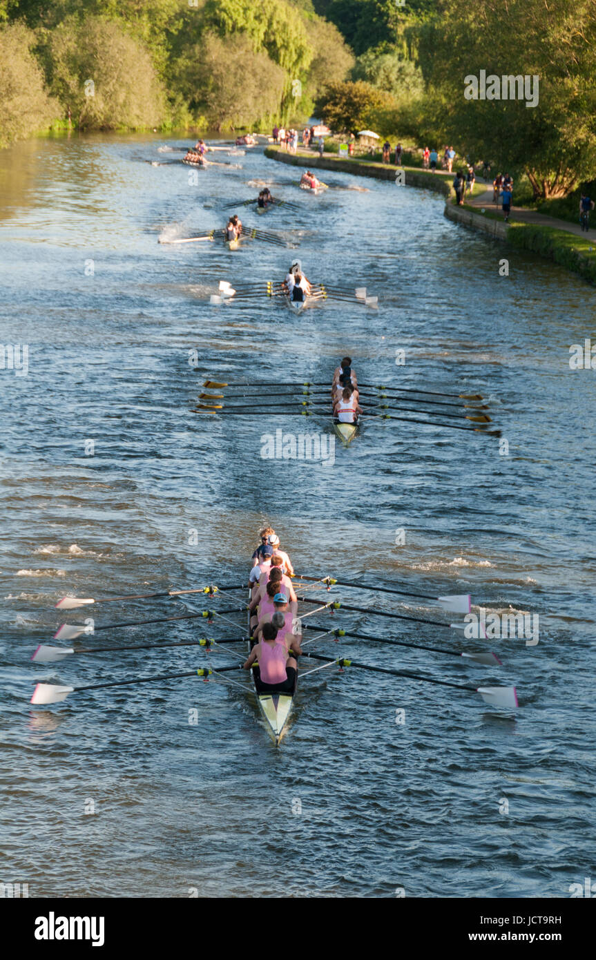 Courses de bateaux 8 Oxford, Oxford, Royaume-Uni Banque D'Images