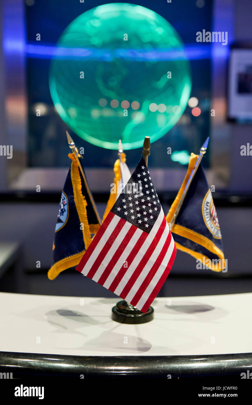 La direction générale de l'US Navy et l'US flags - USA Banque D'Images
