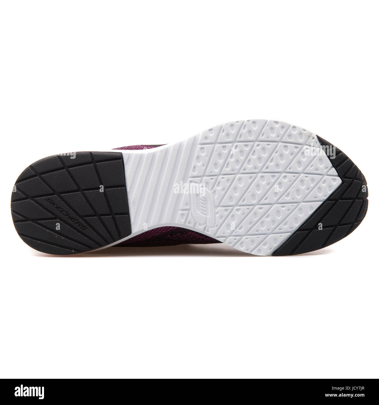 Skechers Skech-Air l'Infini noir et rose chaud chaussures de course pour femmes - 12111-BKHP Banque D'Images
