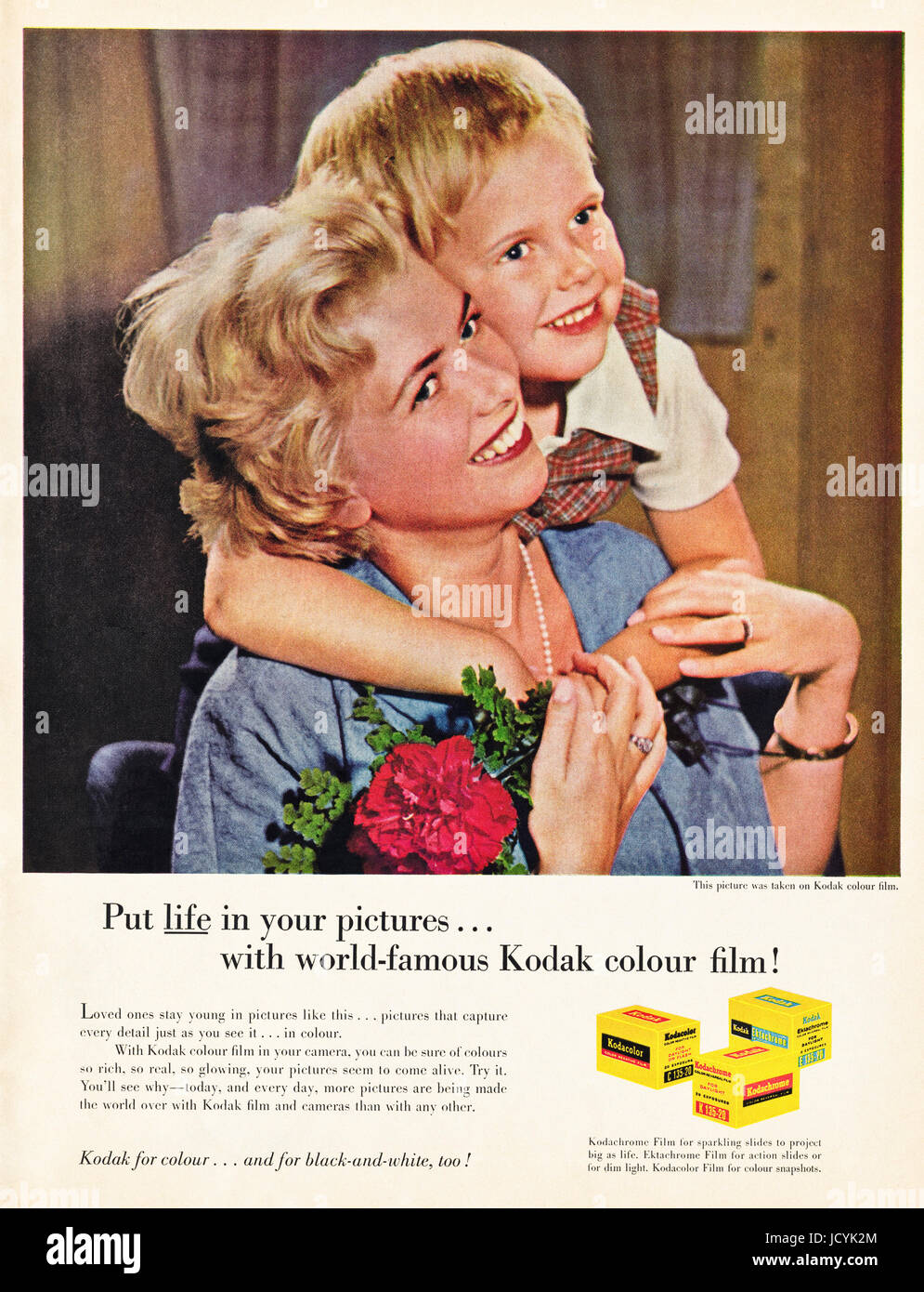 1960 Publicité Publicité film en couleur Kodak magazine américain en date du 5 décembre 1960 Banque D'Images