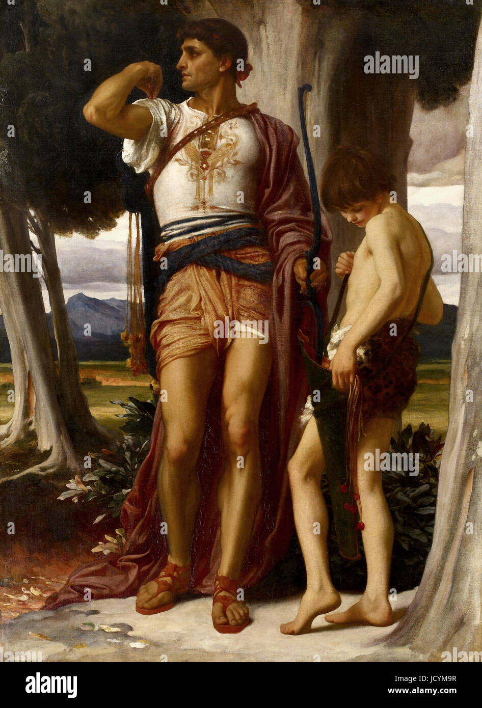 Frederic Leighton, Jonathan jeton pour David. Vers 1868. Huile sur toile. Minneapolis Institute of Arts, Minnesota, USA. Banque D'Images