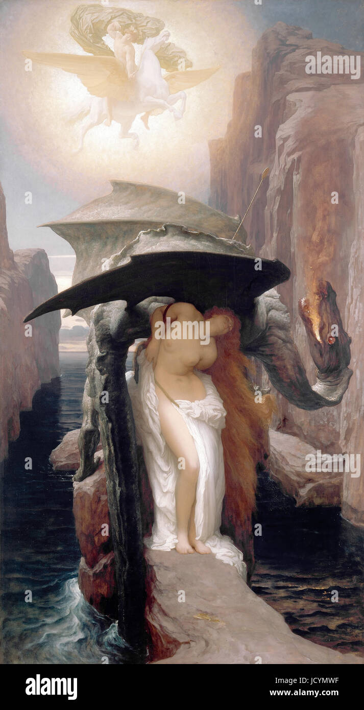 Frederic Leighton, Persée et Andromède 1891 huile sur . Walker Art Gallery, Liverpool, Angleterre Banque D'Images