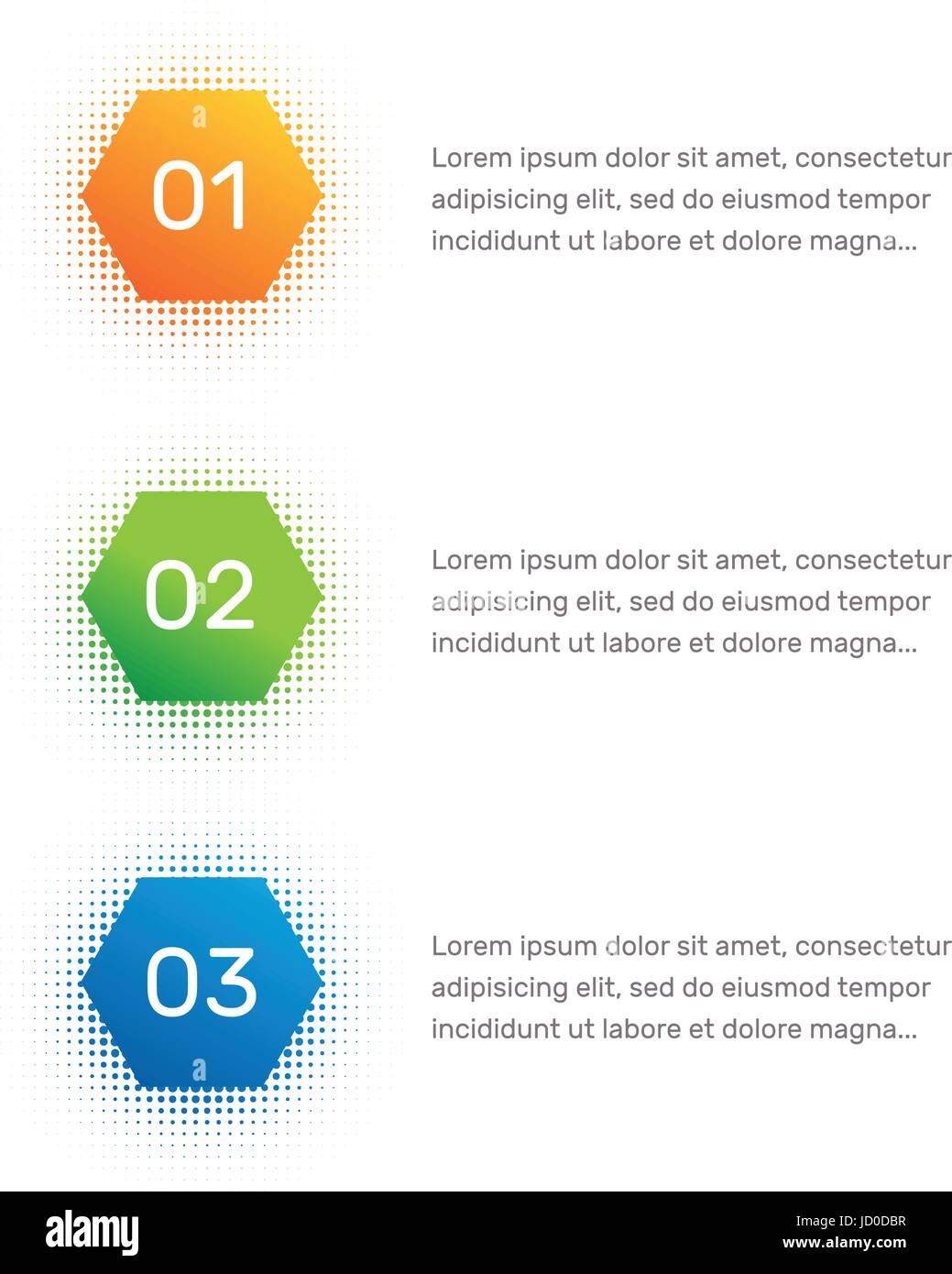 Workflow de mise en page. Aperçu du menu coloré pour l'interface de l'app. Nombre d'options. Web design de boutons éléments. L'infographie 1. 2. 3. modèle de scénario. Text Illustration de Vecteur