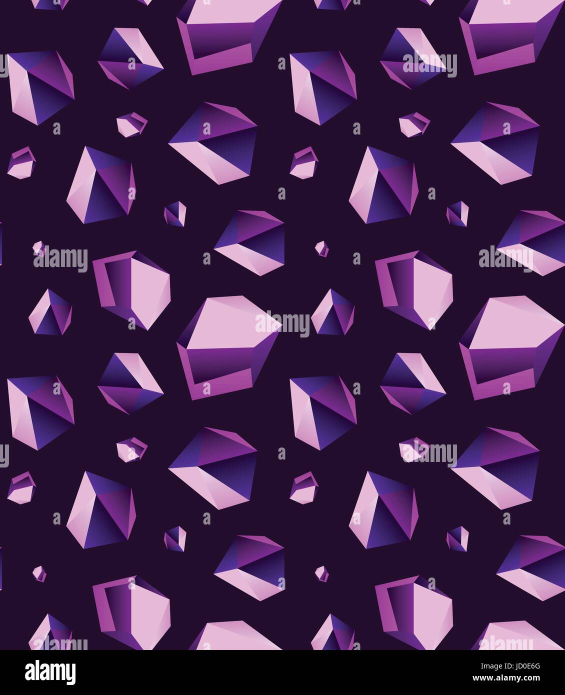 Seamless background d'Améthyste Quartz cristal pierre minéral. Variété de quartz Violet cluster crystal et motif d'illustration vectorielle Illustration de Vecteur