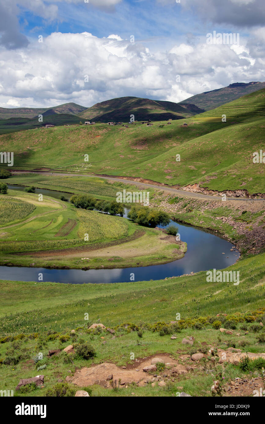 Rivière Maletsunyane District de Maseru Lesotho Afrique du Sud Banque D'Images