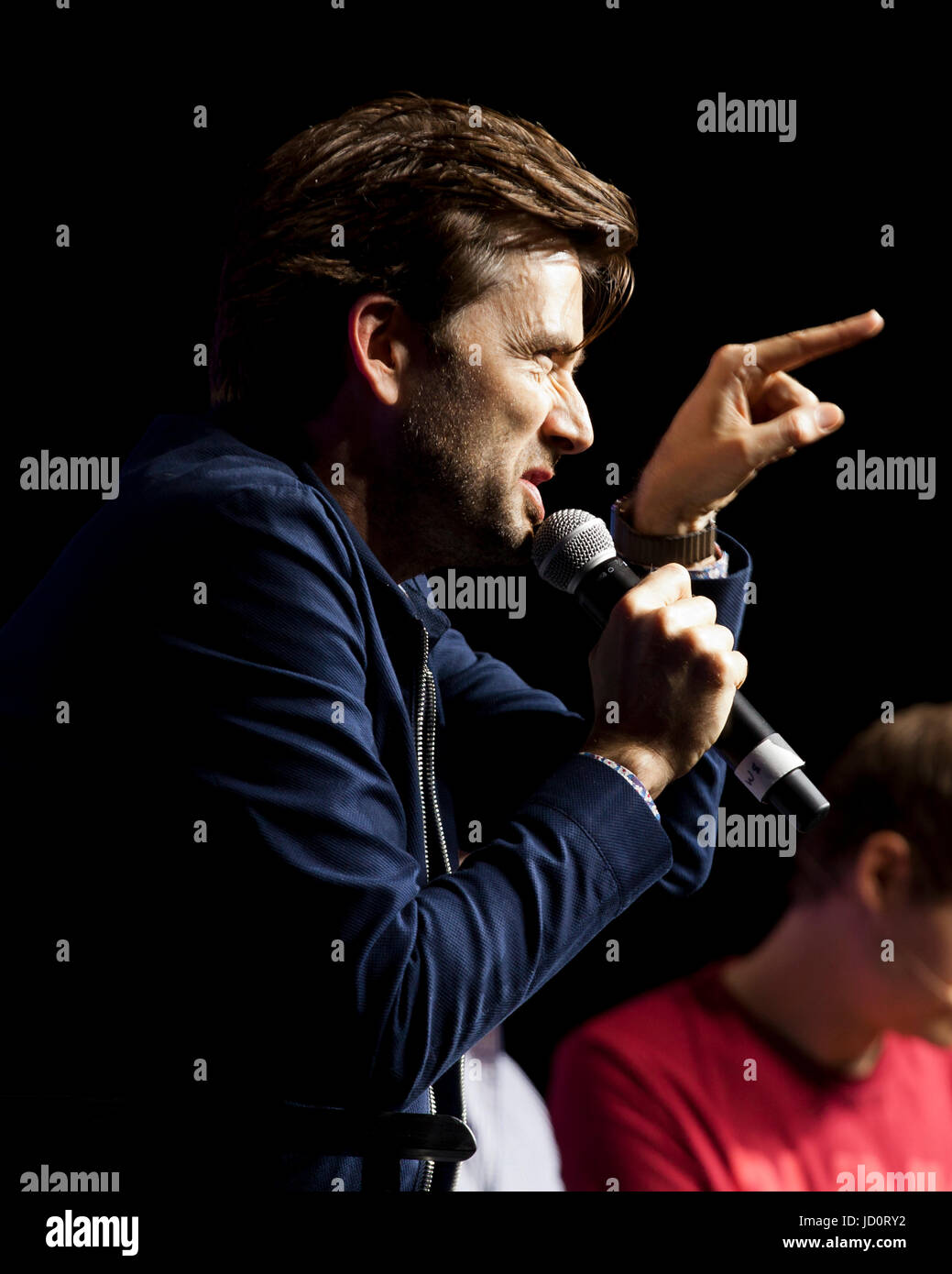 Washington DC, USA. 17 Juin, 2017. L'acteur écossais David Tennant ( Médecin qui, Broadchurch, Giacomo Casanova, etc. ) s'adresse aux fans de super Con 5 - Washington, DC USA Crédit : B Christopher/Alamy Live News Banque D'Images