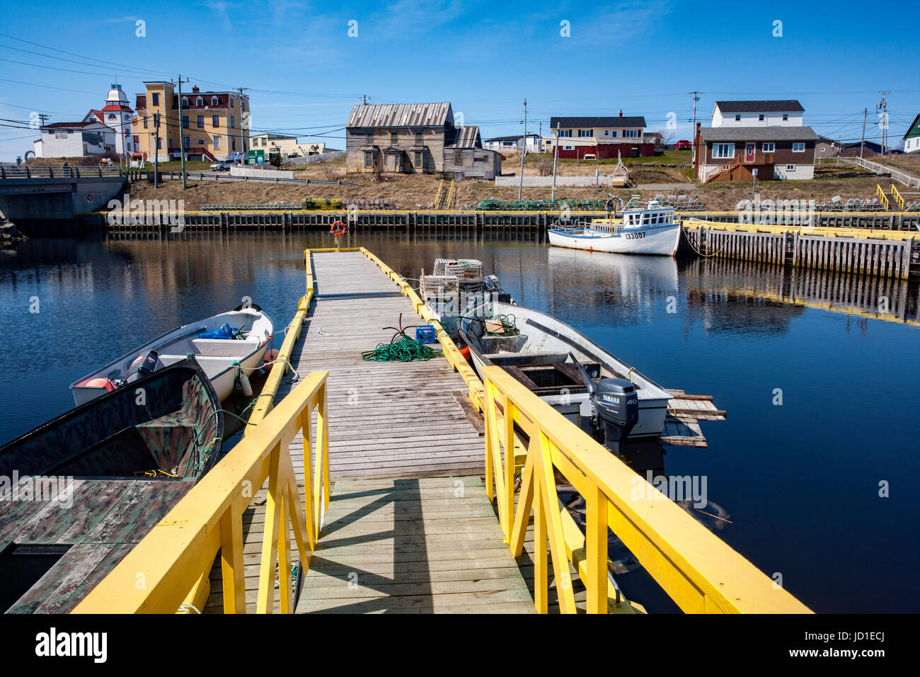 Dock dans le port de Bonavista, Terre-Neuve, Canada Banque D'Images