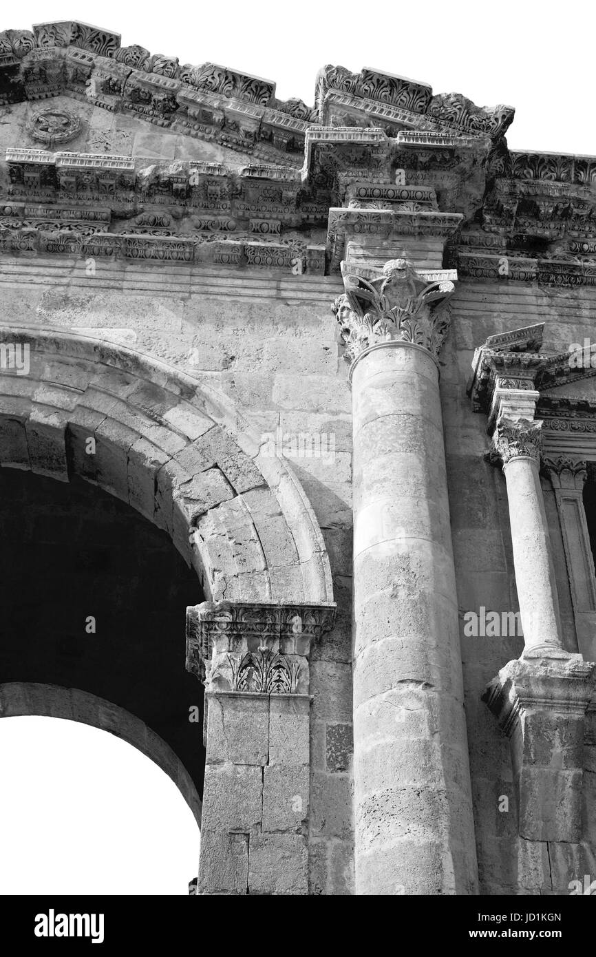 En Jordanie Jerash le site archéologique antique héritage classique pour les touristes Banque D'Images
