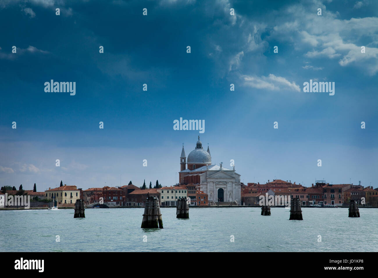 Menaces sur l'Église du Rédempteur, Giudecca, Venise, Italie. Banque D'Images