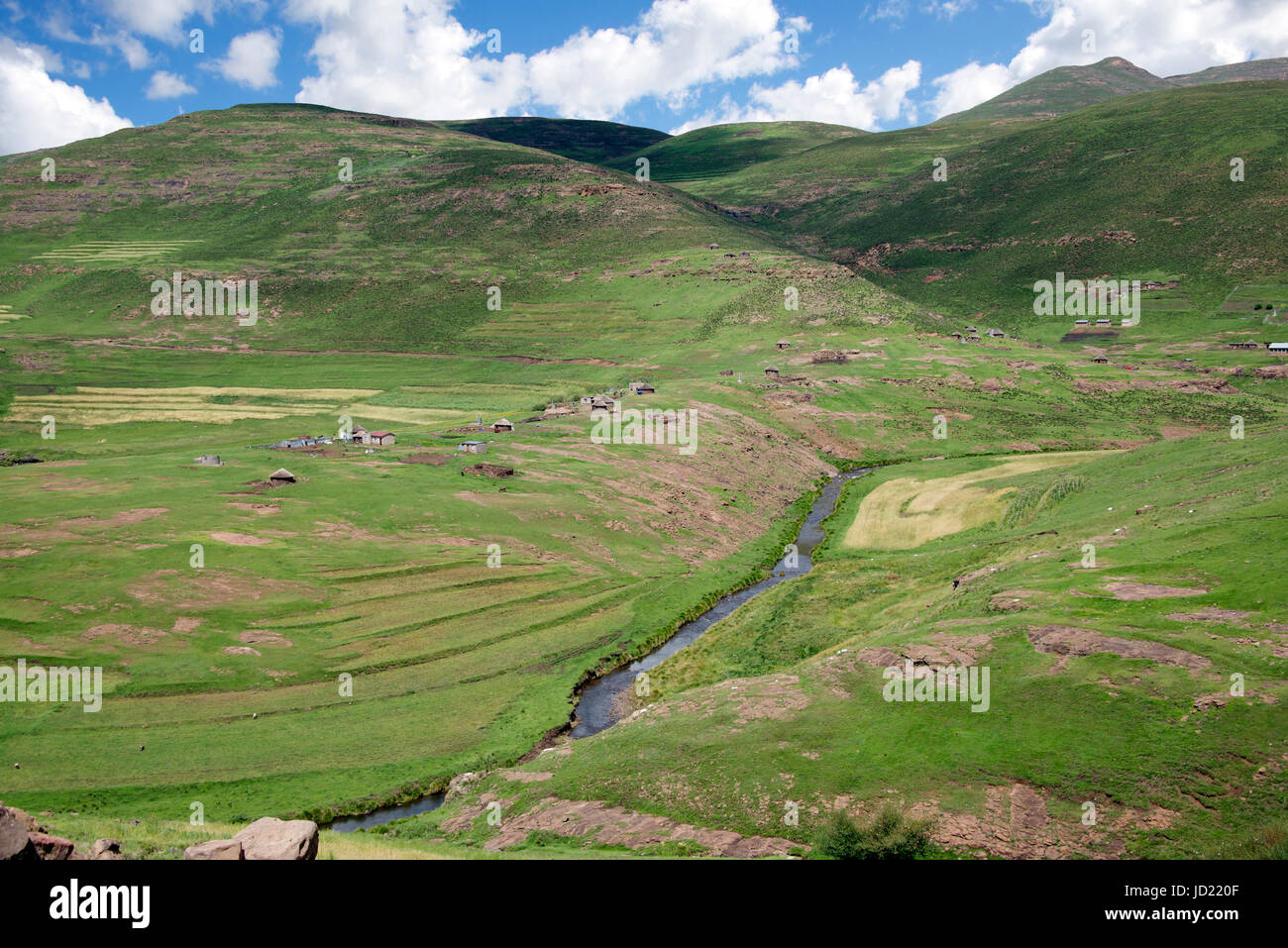 Paysage rural District de Maseru Lesotho Afrique du Sud Banque D'Images