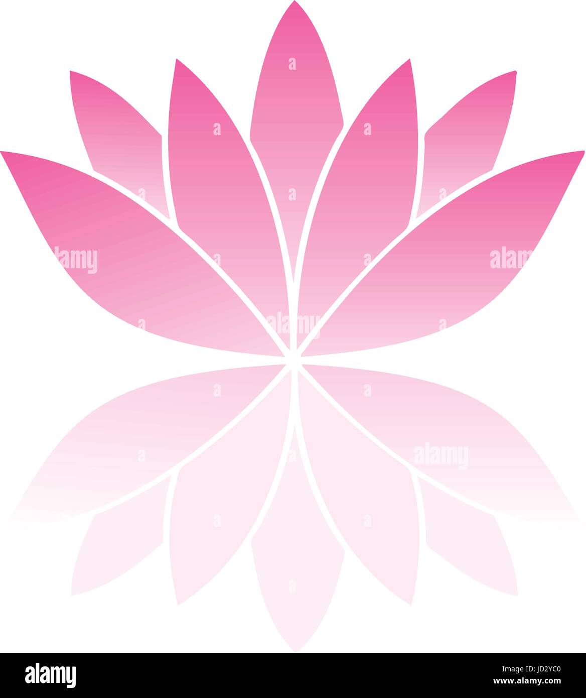 Vector illustration de fleur de lotus isolé sur fond blanc Illustration de Vecteur