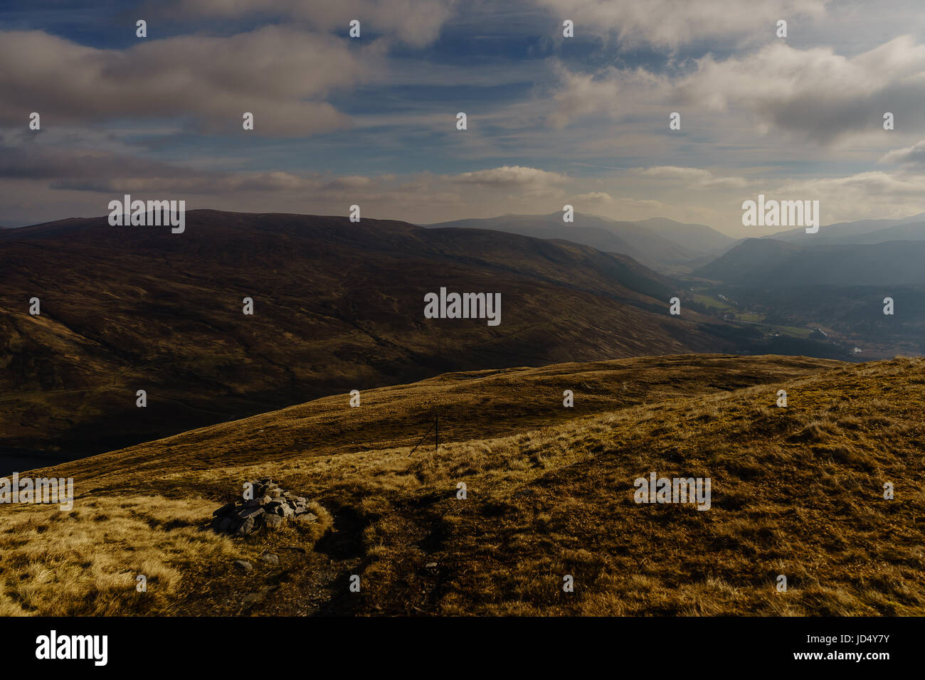 Loch Daimh et ses munros, Stuchd Lochain et Meall Buidhe un Banque D'Images