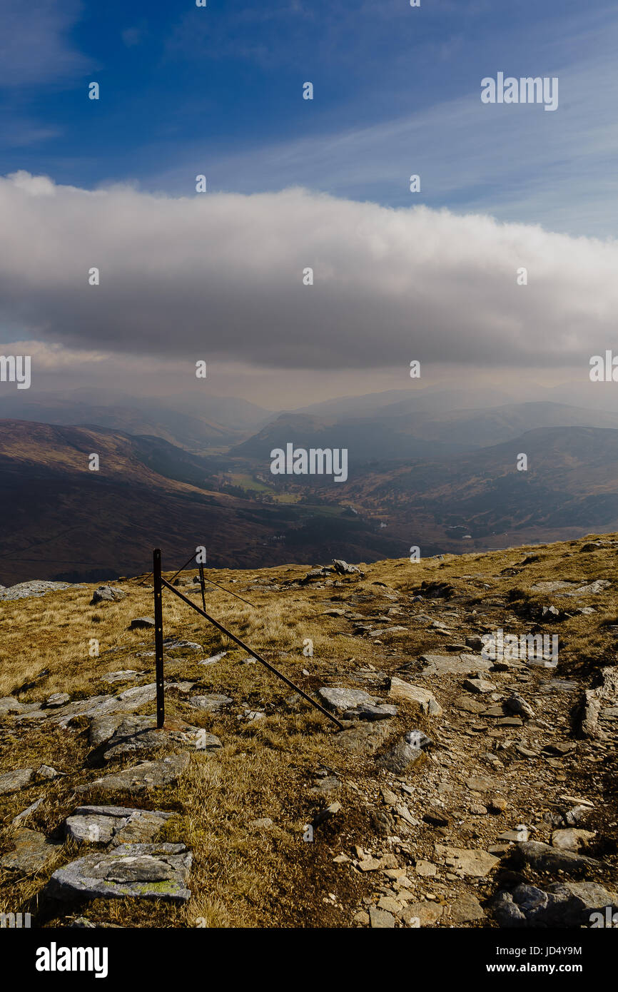 Loch Daimh et ses munros, Stuchd Lochain et Meall Buidhe un Banque D'Images